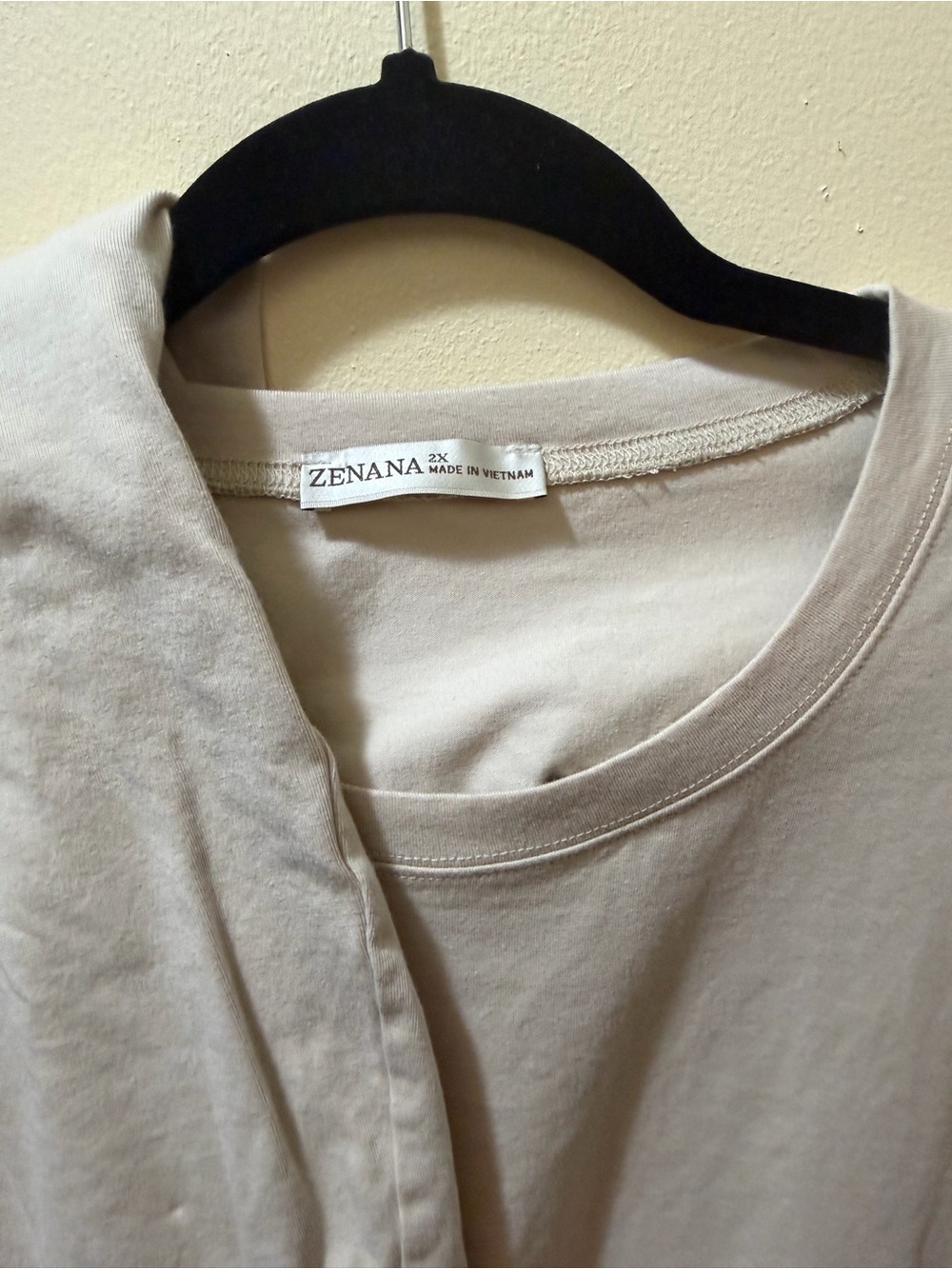 Zenana Outfitters Short Sleeve Crew T-Shirt with shorts in Beige - Picture 2 of 2